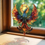Vivid Phoenix Mosaic Sun Catcher Acrylic Suncatcher - Image 3