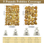 FANTIAN 20 lbs Yellow River Rocks for Landscaping, 1-2 Inch Polished Pebbles for Indoor Plants, Decorative Rocks Stones for Plants, Vases, Aquariums, Fountains, Pathways, Backyard and Garden - Image 3