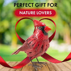 Cardinal Statue Metal Bird Yard Art, Garden Yard Sculpture Art - Red Large Realistic Standing - Christmas, Outdoor Fall, Winter, Spring, Summer Decoration - Handmade Ornament Decor Mom, Sympathy Gifts - Image 4