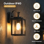 Outdoor Wall Lights, Exterior Lighting Fixtures, Dusk to Dawn 10" (1-Pack) - Image 3