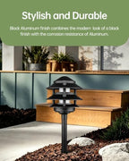 LITFIT 4Pack Low Voltage Pagoda Landscape Lighting, 12V Pathway Light Wired - Image 4