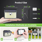 [16 Packs] Solar Motion Lights Outdoor, Ultra Bright Solar Fence Lights with Motion Sensor, IP65 Waterproof Security Light 3 Modes, 270° Lighting Angle, Wall Lights for Deck Patio Fence Garage Door - Image 4