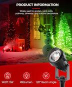 L LOHAS LED Red Outdoor Spotlight 5W Christmas Tree Light 2 Pack - Image 6