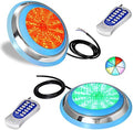 Astra Depot 2pcs IP68 Multi Color RGB LED Underwater Submersible Swimming Pool Lights AC Inground with Remote Controller 23A 12V by AstraDepot