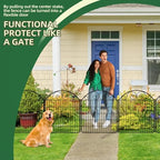 COLRASN 10 Panels No Dig Decorative Garden Dog Fence Outdoor for Yard, 33in(H) x 24.16ft(W) Tall Animal Barrier Fenceing Panels, Rustproof Ground Stakes Temporary Wire Screen for Patio - Image 4