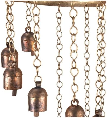 Rustic Wind Chimes for Outside – 18" Handmade Metal Hanging Bells – Garden Decor for Outside Yard Porch Patio – Outdoor Wind Chimes Bronze Finish – Boho Yard Decorations - Image 5