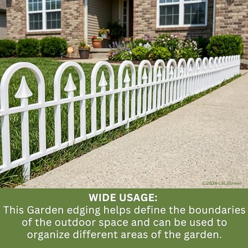 LaLaGreen Landscape Edging Panels (24in, 20 Pack) Garden Border Flower Fence - Image 6