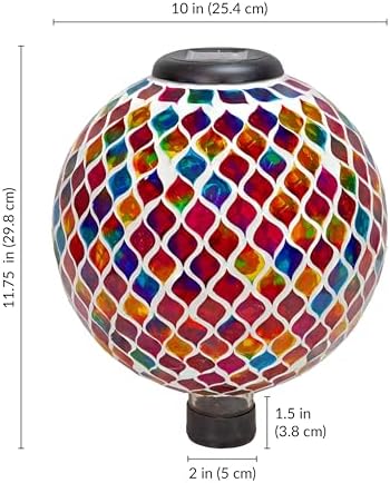 Sunnydaze Solar Gazing Ball for Garden, Summer Trellis - Image 6