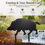 Black Metal Silhouette Garden Stake for Yard Warning Decor - Image 3