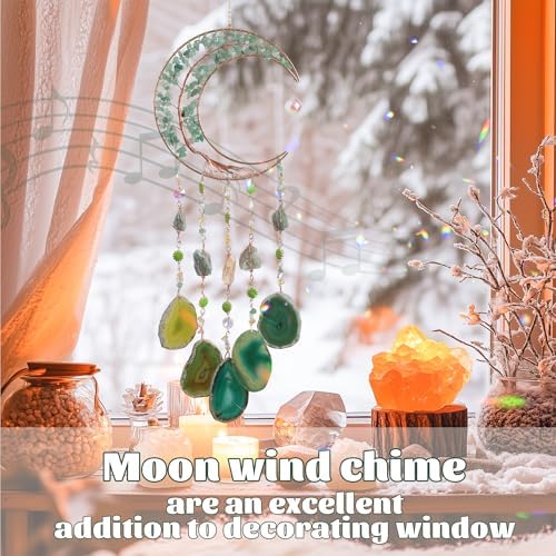 Boho Crystal Suncatchers for Window Moon Tree of Life Sun Catcher - Image 3