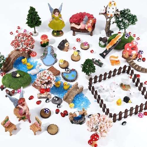 109 Pcs Fairy Garden Accessories Miniature Fairy Figurines Kit - Image 2