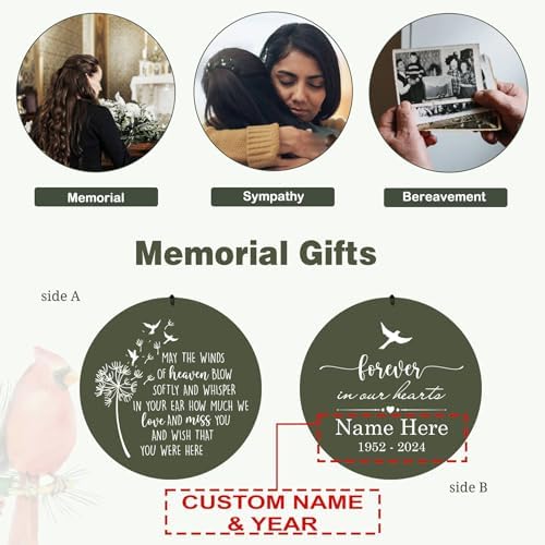 Personalized Dandelion Wind Chimes Memorial for Loss of Mom Dad - Image 4