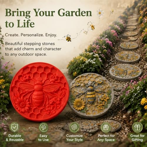 Reusable Sunflower Stepping Stone Mold, Large 15.7inch Cement Mould - Image 2