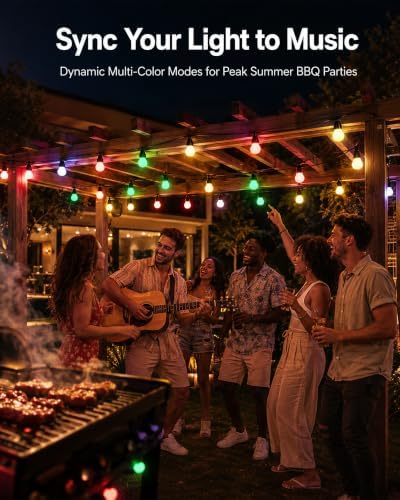 50FT RGBW Outdoor String Lights App Control Patio - Image 2