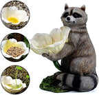 Raccoon Garden Decor Funny Statue Bird Feeder Decorations Outdoor Sculpture - Image 4