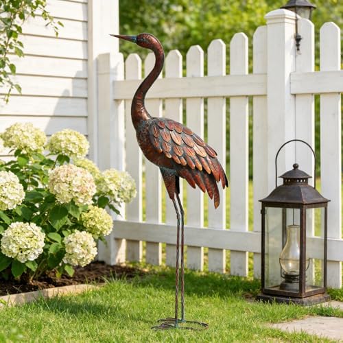 chisheen Outdoor Garden Crane Statues and Sculptures Metal Yard Art Statue for Garden Decoration Large Size - Image 4