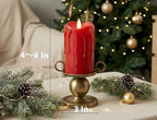 Flameless Pillar Candles Flickering with Remote Timer, Battery Operated LED Candles Up to 400 Hours, 3D Moving Flame Real Wax Candles. (Red with Dripping Tear) - Image 2
