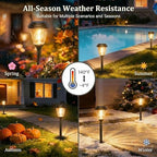 XMCOSY+ Solar Pathway Lights Outdoor 6 Pack, 2 Lighting Solar Garden Lights - Image 5