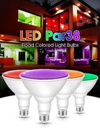 Fulighture Orange and Purple Flood Light Bulbs Outdoor 4 Pack,PAR38 Bulbs - Image 7