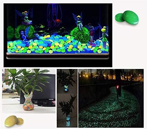 Glowing Stone 100pcs Mixed Color Glowing Pebbles, Glowing Rocks in The Dark, Resin Gravel Decorations for Indoor Plants in Aquarium Garden Lawn (Color : Style 2) - Image 6