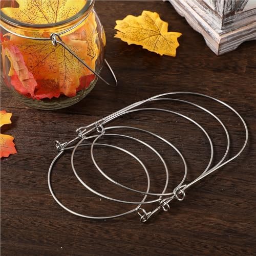 Mason Jar Hangers 12Pcs Mason Wire Hangers Stainless Steel Portable Compatible Canning Jars Lifter Quart Handles Storage For Hanging Bottle - Image 3