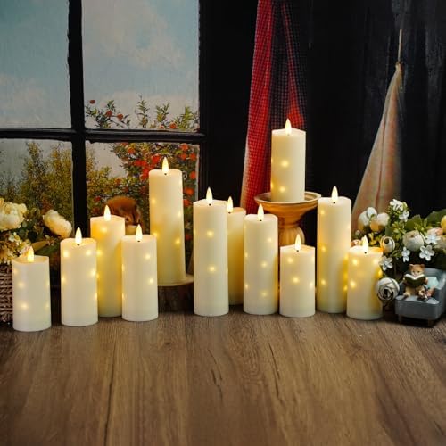 Nimiko Flame-Free Waterproof Candles Battery-Powered Candles with Remote Control Timer 12-Pack Ivory Color Suitable for Home Decoration and Outdoor Decoration - Image 5