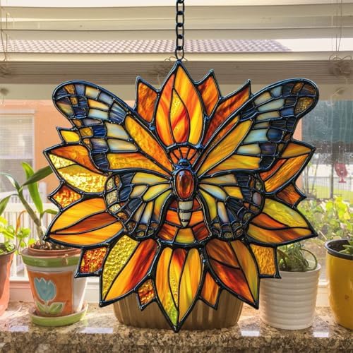 Sunflower Butterfly Acrylic Suncatcher - Image 4