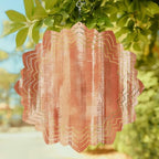 12 Inch Orange Beige Ombre Wind Spinner for Yard and Garden, Modern Abstract Art Oil Painting Hanging Ornaments Outdoor 3D Kinetic Wind Sculpture Spinners Indoor Outdoor Patio Décor Ornaments Gift - Image 2