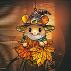 Cute Little Mouse Autumn Acrylic Suncatcher - Image 7