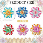 Landical 6 Pack Decorative Stepping Stones for Garden Outdoor, Flower - Image 2