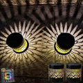 Decorative Solar Mandala Lights Outdoor Waterproof LED Metal Solar Powered Wall Fence Lights for Garden Yard Deck Step Patio Pool Lawn Back Yard Exterior Wall Decorative Lighting(#D,2PCS) by Unknown