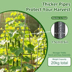 unho Metal Tall Garden Trellis for Climbing Plants Outdoor 2 Pack 82"x27" - Image 5