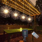 4 Pack 800 LED Solar Starburst Sphere Lights,Firework Light Remote Control by PXBNIUYA