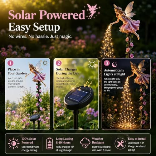 Fairy Sprinkling Magic Dust Garden Light Fairy Garden Accessories Outdoor - Image 3