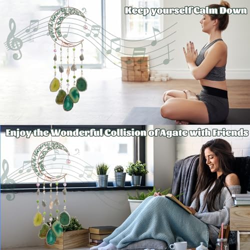 Boho Crystal Suncatchers for Window Moon Tree of Life Sun Catcher - Image 2