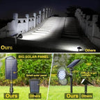 ROSHWEY Solar Outdoor Lights, Waterproof Solar Yard Lights 600LM Spot Light Outdoor for Tree Pathway Walkway Driveway Patio (Cool White, 4Pack) - Image 4