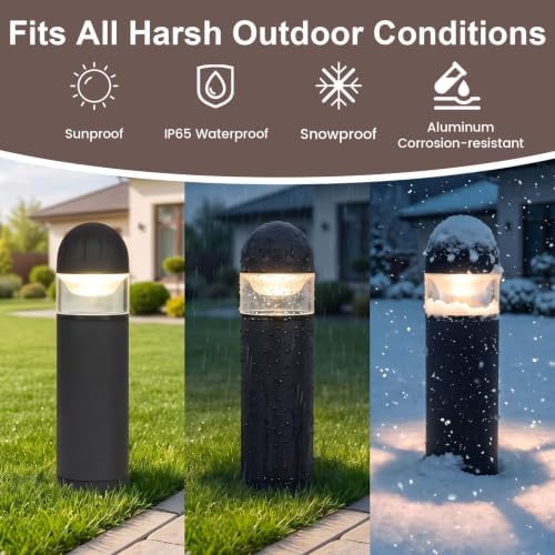 Low Voltage Landscape Lighting Aluminum LED Bollard Lights 4 Pack - Image 6