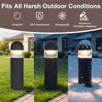 Low Voltage Landscape Lighting Aluminum LED Bollard Lights 2 Pack - Image 6