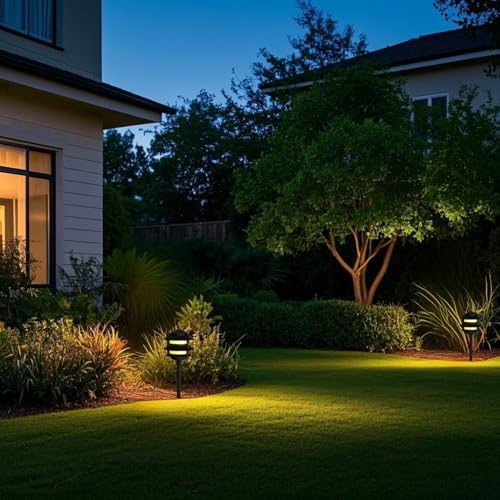 Lumina Lighting® Low Voltage Landscape Lighting Cast-Aluminum Pagoda Path and Area Light Warm White 4W G4 LED Bulb and ABS Ground Stake Included for Yard Walkway Lawn PAL0103-BkLED6 (Black,6-Pack) - Image 5