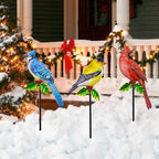 3 Pack Metal Bird Garden Stakes 20in Rustproof Yard Art Outdoor Decor - Image 4
