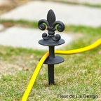 Black Cast Iron Decorative Hose Guide Stakes Set - Image 2
