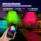 Smart Outdoor RGBCW LED Light Bar 20″, Color Changing Wall Washer with App & Remote Control, 2700K–6500K Tunable White Floodlight, IP65 RGB Stage/Porch Lights for House, Music Sync, - Image 2