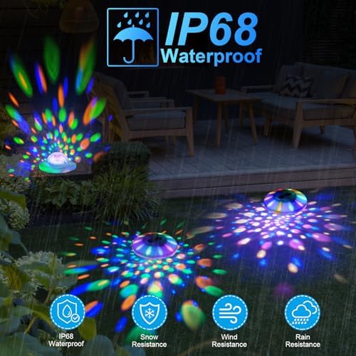 TEPENAR Rechargeable Floating Pool Lights: 2 Pack Pool Light that Float with RGB Color Changing Upper and Lower Floating Lights Remote Control IP68 Waterproof Bathtub Lights for Pond Garden Party - Image 6