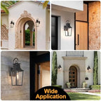ALVIME 17" Matte Black Outdoor Sconce Lights - Image 6