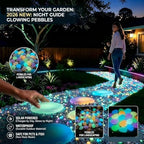 Colorful Glow-in-the-Dark Garden Stones, 2026 New Night Guide Glowing Pebbles,Beautiful Luminous Stepping Stones Glow Rocks for Walkway Patio Yard Landscaping, Fish Tank Aquarium Decor(Green,800pcs) - Image 2