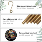 Personalized Memorial Gifts Wind Chimes Forever in Heart - Image 3