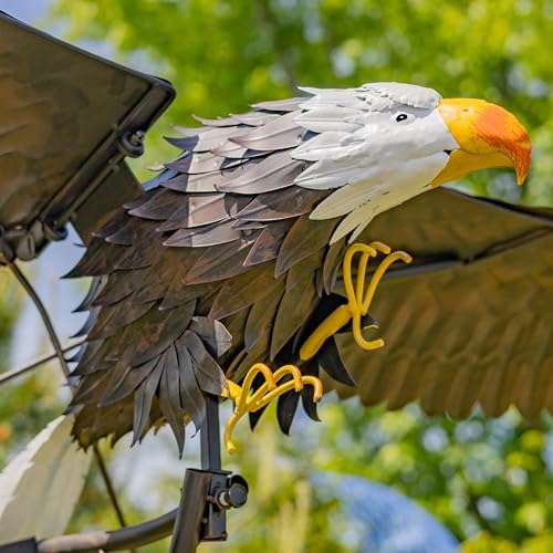 Large Rocking Animals with Flapping Wings Garden Stakes (Multicolor, XL Bald Eagle) - Image 2