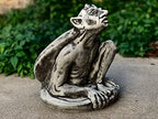 Large gothic gremlin Gargoyle figure outdoor Concrete antique decoration Sitting gargoyle statue French grotesque garden ornament Cast stone Guardian Gargoyle Statue Concrete Gargoyle Winged Creature - Image 4