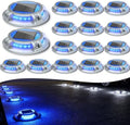 SIEDiNLAR Solar Driveway Lights Outdoor 4 Modes, 40 LEDs 16 Pack Blue/White by Siedinlar