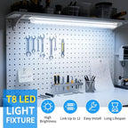 CNSUNWAY LED Shop Light 2FT, 22W 3300LM 6500K, V-Shape T8 LED Tube Lights - Image 3